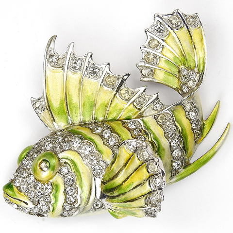 MB Boucher Metallic Enamel Tropical Fish Pin Clip