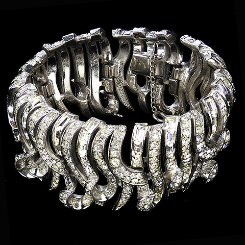Boucher 'La Scala' Pave and Baguettes Waving Grass Bracelet