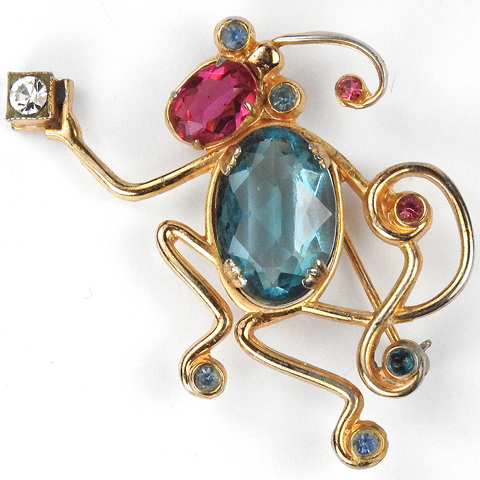 Coro 'Menagerie' Wirework Monkey Pin