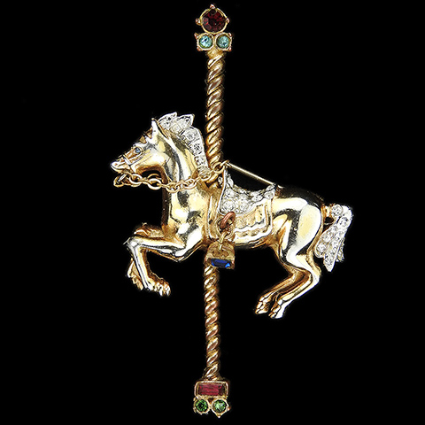 Coro 'Adolph Katz' Merry Go Round Carousel Horse Pin