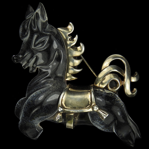 Elzac Sterling Jelly Belly Galloping Horse Pin