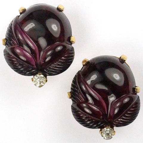 Mazer Blackcurrant Jelly Belly Fruit Salad Acorns Clip Earrings