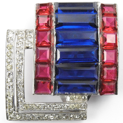 DeRosa WW2 US Patriotic Red White and Blue Dress Clip