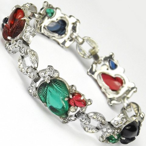 KTF Trifari 'Alfred Philippe' Five Link Tricolour Fruit Salads Bracelet