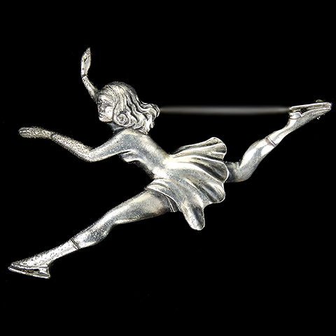 Trifari 'Alfred Philippe' Sportswomen Series Lady Ice Skater Pin